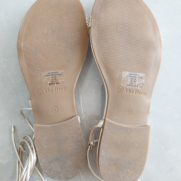The Drop Gold Strappy Sandals - Picture 4 of 4